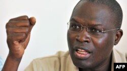 Khalifa Sall, représentant du parti de l'opposition "Benno Siggil Senegal", à Dakar, le 19 mars 2009