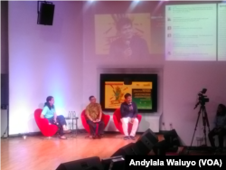 Pembuat film independen Lexy Rambadeta berbicara soal film pendek dalam sosialisasi tuberkulosis di @america Jakarta Jum’at 23 Maret 2018.