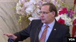FILE - Republican U.S. Senator John Boozman speaks at an event in Washington, March 15, 2018. (K. Jamshidi/VOA)