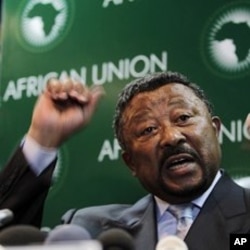 African Union Commission chairperson Jean Ping addresses a news conference at the African Union Summit in Addis Ababa, January 29, 2011.