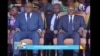 Le président sortant de la République démocratique du Congo, Joseph Kabila, aux côtés de son successeur, Felix Tshisekedi, au Palais de la Nation à Kinshasa, en République démocratique du Congo. 24 janvier 2019.