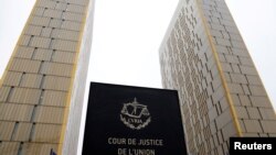 FILE - The towers of the European Court of Justice are seen in Luxembourg, Jan. 26, 2017. 