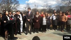 El Paso County Judge Veronica Escobar says the border needs an economic boost, not more drones in the air and boots on the ground. U.S. Capitol, Washington, February 27, 2013.