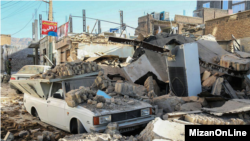 Kerusakan akibat gempa di desa Zarpol-e-Zahab, Iran. (Foto: dok).