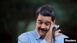 Le président vénézuélien Nicolas Maduro lors d’un meeting de soutien à son gouvernement à Caracas, au Venezuela, le 7 février 2019.