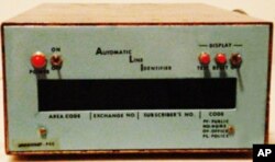 This is the first patented caller ID, developed at the Boeing Corporation facility in Huntsville, Alabama, in 1971. Caller ID would appear directly on phones.