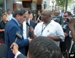Filmmaker Oliver Stone attending a screening of "South of the Border" outside of Washington, DC..