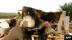 Nhà ông Đoàn Văn Vươn bị phá hủy