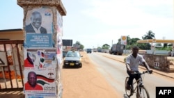 Poster of Ghana presidential candidates. (AFP)