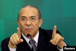 FILE - Those targeted in Brazil's corruption probe include presidential Chief of Staff Eliseu Padilha, pictured in Brasilia, July 7, 2016.