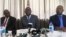 Zimbabwe's new foreign minister, Sibusiso Moyo, addresses diplomats and the media in Harare, Zimbabwe, Dec. 2017. He says there are “no angels” that should dictate his country’s foreign policy. (S. Mhofu/VOA)