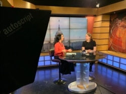 Katie Putz, managing editor of The Diplomat magazine, talks to VOA's Navbahor Imamova, Washington, February 7, 2020