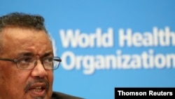 El Director General de la OMS, Tedros Adhanom, habla durante una conferencia de prensa en Ginebra. Foto de Archivo.