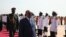 FILE - Sudan's President Omar al-Bashir arrives in South Sudan's capital Juba to meet his counterpart Salva Kiir for talks on Oct. 22, 2013. (H. McNeish for VOA)