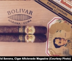 Cigars at a cigar store in Havana, Cuba.