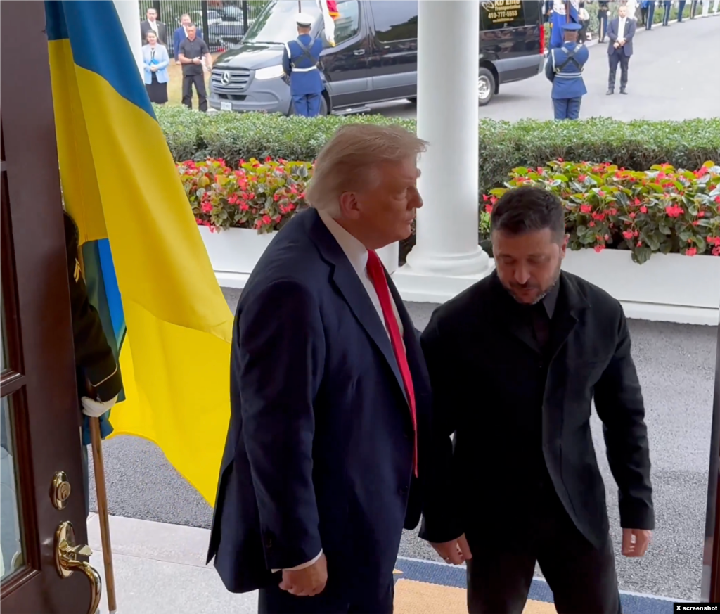 استقبال دونالد ترامپ، رئیس جمهوری ایالات متحده، از ولودیمیر زلنسکی، رئیس جمهوری. اوکراین (دوشنبه ۲۷ مرداد ۱۴۰۴)