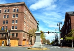 The "Appomattox" statue at the corner of South Washington Street and Prince Street in Alexandria, Virginia, honored the city’s Confederate war dead. It was removed on June 2, 2020. (Photo: Diaa Bekheet)