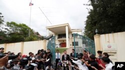 Ri Tong Il, former U.N. North Korean deputy ambassador, speaks to journalist outside the North Korean embassy in Kuala Lumpur, Malaysia, March 2, 2017. The envoy said a heart attack likely killed Kim Jong Nam, not VX nerve agent.
