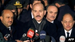 Turkish Minister of Interior, Suleyman Soylu, speaks to journalists in Ankara, Turkey, Dec. 19, 2016.