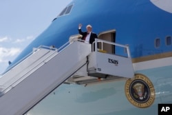 President Donald Trump arrives for the G7 Summit, June 8, 2018, in Canadian Forces Base Bagotville, Canada.