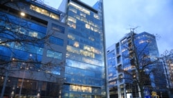 Picture taken on Nov. 18 ,2021 shows the building with the Taiwanese Representative Office in Vilnius, Lithuania.