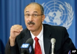 FILE - Egyptian Mahmoud Elkhafif, UNCTAD, Officer-in-charge of the Assistance to the Palestinian People, Geneva, Switzerland.