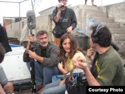 Filmmaker Safinez Bousbia during the filming of "El Gusto." (Courtesy Quidam Production El Gusto)