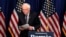 Democratic presidential candidate Bernie Sanders walks away from the podium after speaking to reporters in Burlington, Vermont, March 11, 2020.