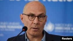 ARCHIVO: El Alto Comisionado de las Naciones Unidas para los Derechos Humanos, Volker Türk, ofrece una conferencia de prensa en la Ciudad de Guatemala, el 19 de julio de 2024. REUTERS/Cristina Chiquin