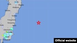 Japan earthquake locator map (Credit: USGS)