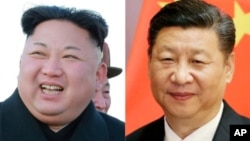 From left, North Korea leader Kim Jong Un and Chinese President Xi Jinping.