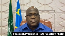Le président Félix Tshisekedi annonce la 1ère vague des des mesures contre le coronavirus, le 18 mars 2020. (Facebook/Présidence RDC)