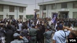 Upacara serah terima tanggung jawab keamanan dari NATO kepada pasukan Afghanistan di Bamiyan, sebelah barat ibukota Kabul (foto:dok).