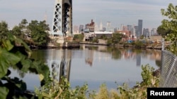 The Newtown Creek is seen in the Queens Borough of New York, Sept. 29, 2010. Newtown Creek was added to the federal governments' Superfund site of polluted waterways recently.