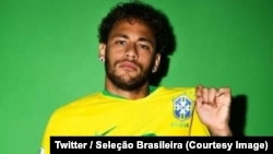 Neymar avec le maillot numéro 10 de la Seleçao, 16 juin 2018. (Twitter/ Seleção Brasileira‏)