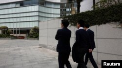 An entrance to Four Seasons Hotel in Hong Kong February 1, 2017, where Chinese billionaire Xiao Jianhua was last seen on January 27.