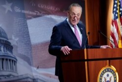FILE - Senate Minority Leader Chuck Schumer speaks on Capitol Hill in Washington, Dec. 1, 2020.