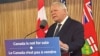 Thủ hiến bang Ontario của Canada, Doug Ford, phản hồi về mức thuế mới 25% đối với hàng nhập khẩu từ Mexico và Canada của Tổng thống Hoa Kỳ Donald Trump, tại Toronto ngày 4/3/2025.