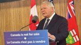 Thủ hiến bang Ontario của Canada, Doug Ford, phản hồi về mức thuế mới 25% đối với hàng nhập khẩu từ Mexico và Canada của Tổng thống Hoa Kỳ Donald Trump, tại Toronto ngày 4/3/2025.