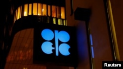 The logo of the Organization of the Petroleum Exporting Countries (OPEC) is seen at OPEC's headquarters in Vienna, Austria, Dec. 5, 2018.