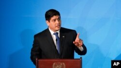 El presidente de Costa Rica, Carlos Alvarado Quesada, se dirige a la Cumbre de Acción Climática en la Asamblea General de las Naciones Unidas, en la sede de la ONU.