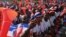 Supporters of opposition presidential candidate Nana Akufo-Addo cheer during his final campaign rally ahead of Friday's presidential election, in Accra, December 5, 2012. 