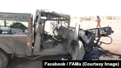Au moins quatorze soldats maliens ont été tués samedi lors d'une attaque contre leur camp militaire dans le noed du Mali, a annoncé l'armée malienne en évoquant une action de "terrorisme", 27 janvier 2018. (Facebook/Fama)