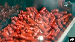 This undated image provided by Merck & Co. shows its antiviral medication.