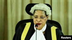 Uganda's Speaker Anita Annet Among leads the session during the debate over the anti-Homosexuality bill.
March 21, 2023. (REUTERS/Abubaker Lubowa)