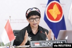 Menlu Retno Marsudi di Jakarta, March 2, 2021.