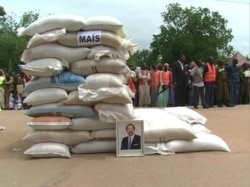 Gifts to the militiamen in Kousseri, Cameroon, Aug. 16, 2019. (VOA/Moki Kindzeka)