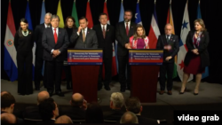 El grupo de Lima se reunió el lunes 4 de febrero de 2019 para recibir al gobierno encargado de Venezuela que lidera Juan Guaidó.