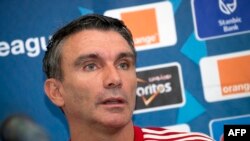 Patrice Carteron, alors coach du TP Mazembe, Lubumbashi, RDC, le 7 novembre 2015