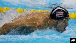 FILE - United States' Michael Phelps competes in the men's 4 x 100-meter medley relay final during the swimming competitions at the 2016 Summer Olympics, Aug. 13, 2016, in Rio de Janeiro, Brazil.